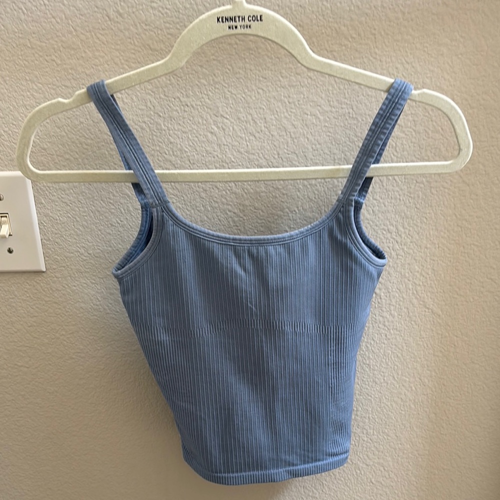 Lululemon Athletica Blue Ribbed Sleeveless Camisole